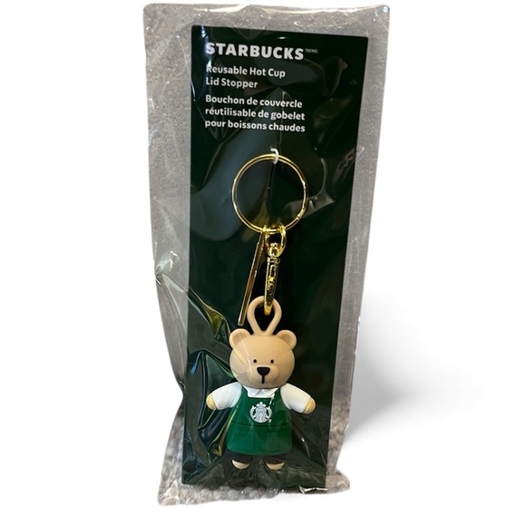 Starbucks Other - 🆕 Starbucks Bearista 2025 Reusable Hot Cup Lid Stopper Key Chain